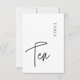 Minimale kalligrafietabel tien Tabelnummer Kaart