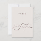 Minimale kalligrafietabel Zestien tabelnummer Kaart (Voorkant)