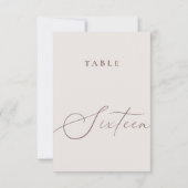 Minimale kalligrafietabel Zestien tabelnummer Kaart (Achterkant)