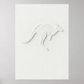 Minimale kangoeroe-lijn kunstposter poster (Voorkant)