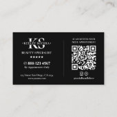 Minimale kapper Elegante herenkapper Visitekaartje (Achterkant)