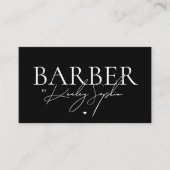 Minimale kapper Elegante herenkapper Visitekaartje (Voorkant)