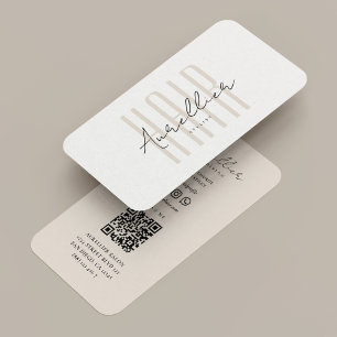 Minimale Kapsalon Schoonheidssalon Spa Witte Zand Visitekaartje