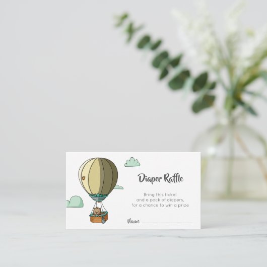 Minimale kat in Hot Air-ballon, diapraffle Informatiekaartje (Staand voorkant)