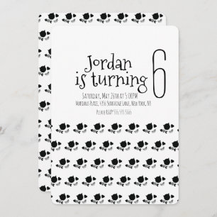 Minimale kat Kitten Pet Paws Birthday Party Kaart