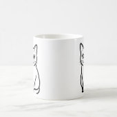 Minimale kat silhouette beker koffiemok (Center)