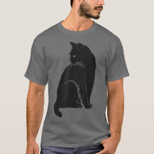 Minimale katoenfabriek voor zwarte katten t-shirt