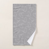 Minimale katten Modern Gray Pattern Bad Handdoek (Handdoek)