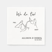 Minimale kattenhuisnaam op maat - snoepgoed servet (Voorkant)