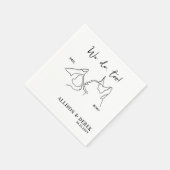 Minimale kattenhuisnaam op maat - snoepgoed servet (Hoek)