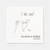 Minimale kattenhuisnaam op maat - snoepgoed servet (Voorkant)