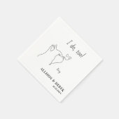 Minimale kattenhuisnaam op maat - snoepgoed servet (Hoek)