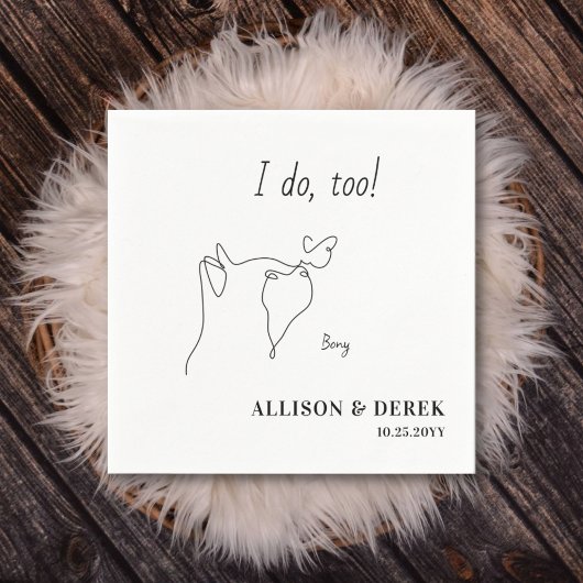 Minimale kattenhuisnaam op maat - snoepgoed servet