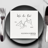 Minimale kattenhuisnaam op maat - snoepgoed servet