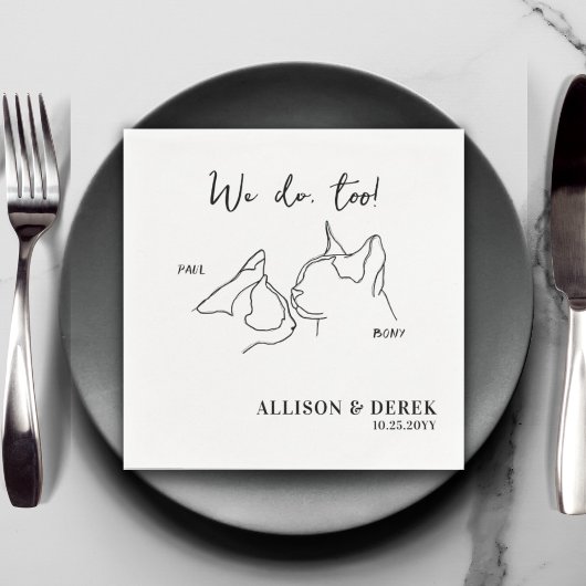 Minimale kattenhuisnaam op maat - snoepgoed servet