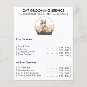 Minimale kattenverzorgingsdienst flyer