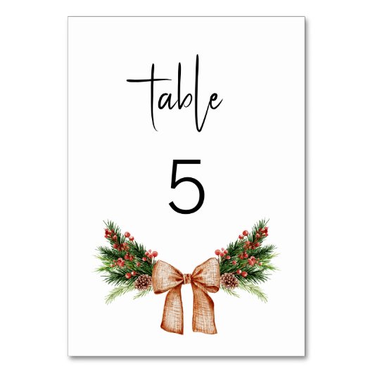 Minimale kerst bruiloft kaart (Voorkant)