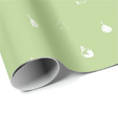 Minimale Kerst-elementen_wit op lichtgroen Cadeaupapier (Rol Hoek)