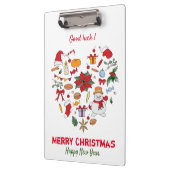 Minimale kerst en vrolijk gejuich nieuwjaar klembord (Links)