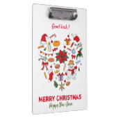 Minimale kerst en vrolijk gejuich nieuwjaar klembord (Rechts)