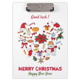 Minimale kerst en vrolijk gejuich nieuwjaar klembord