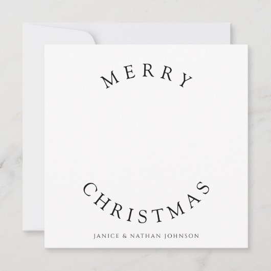 Minimale Kerst Foto  Feestdagenkaart (Voorkant)