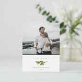 Minimale Kerst Foto van Dennentak Zeer Vrolijk Feestdagenkaart (Staand voorkant)