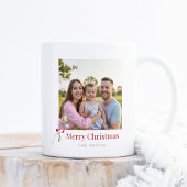Minimale Kerst Fotobeker Aangepaste Naam Tweekleurige Koffiemok