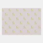 Minimale kerst goud rendieren inpakpapier vel (Voorkant 3)