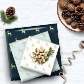Minimale kerst goud rendieren inpakpapier vel