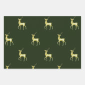 Minimale kerst goud rendieren inpakpapier vel (Voorkant 2)