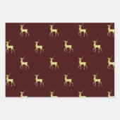 Minimale kerst goud rendieren inpakpapier vel (Voorkant)