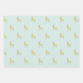 Minimale kerst goud rendieren inpakpapier vel (Voorkant 2)