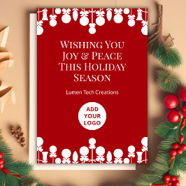 Minimale kerst Kaart voor Kantoor | Aangepaste Log