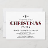 Minimale kerst met zwarte en rode buffels kaart (Voorkant)