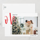 Minimale kerst | Oh wat leuk | Familiefoto Feestdagenkaart (Voorkant / Achterkant)