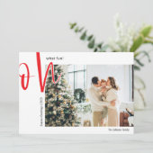 Minimale kerst | Oh wat leuk | Familiefoto Feestdagenkaart (Staand voorkant)