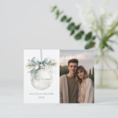 Minimale Kerst Ornament Feestdagenkaart (Staand voorkant)
