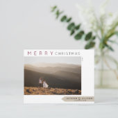 Minimale kerst | Pijnboom en fotokaart Briefkaart (Staand voorkant)