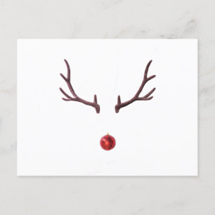 Minimale Kerst Rendieren Feestdagenkaart