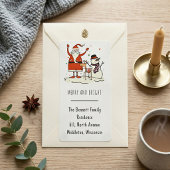 Minimale Kerst Retourlabel met Sinterklaas Etiket