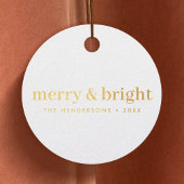 Minimale kerstbevruchting en helder goud en wit bedankjes labels