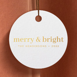 Minimale kerstbevruchting en helder goud en wit bedankjes labels