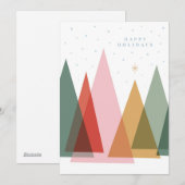 Minimale kerstbomen feestdagenkaart (Voorkant / Achterkant)