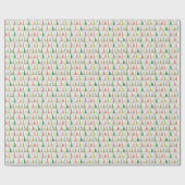 Minimale kerstbomen rood en groen cadeaupapier (Vlak)