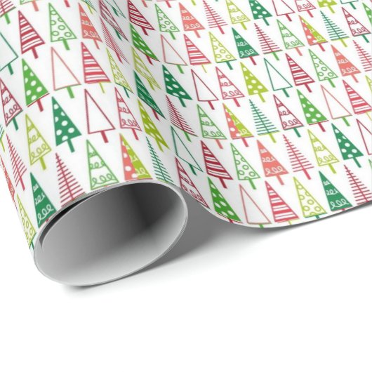Minimale kerstbomen rood en groen cadeaupapier (Rol Hoek)