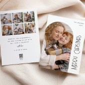 Minimale Kerstboodschap Boog Foto & Collage Feestdagenkaart