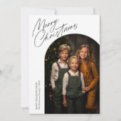 minimale kerstboog feestdagenkaart (Voorkant)