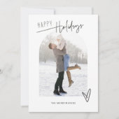 Minimale Kerstboog Vakantie Fotokaart Feestdagenkaart (Voorkant)