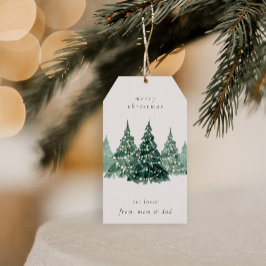 Minimale Kerstboom Cadeaubijsluiter Cadeaulabel